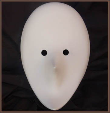 masque larvaire, masque de theatre, fabrication larvaire masque